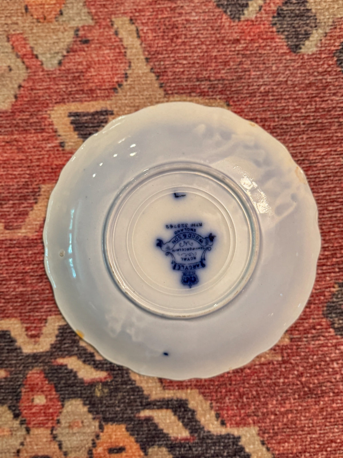 Antique W.H. Grindley “Osborne” Flow Blue Saucer