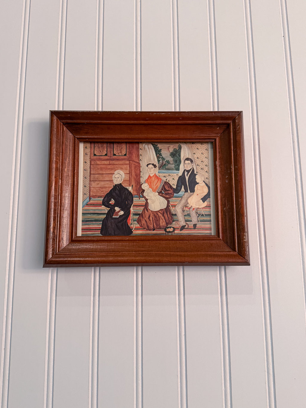The Talcott Family (1832) | Framed American Folk Art Postcard Reproduction