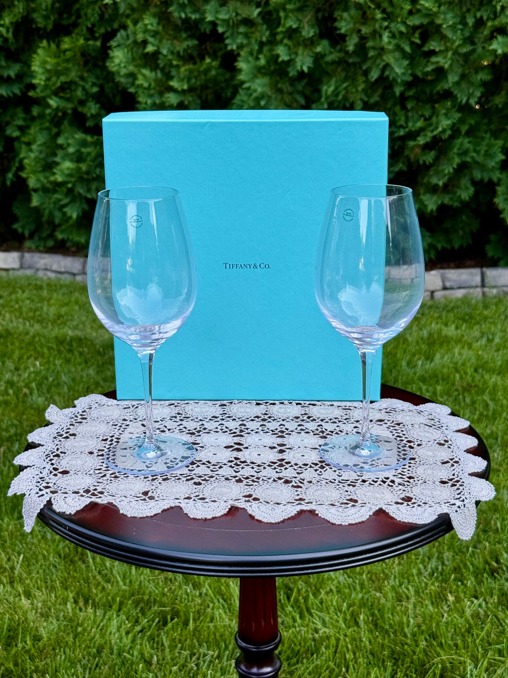 Tiffany & Co. Crystal Stemware Set with Original Tiffany Blue Box