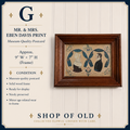 Mr. & Mrs. Eben Davis Museum-Quality Folk Art Print | Framed Postcard
