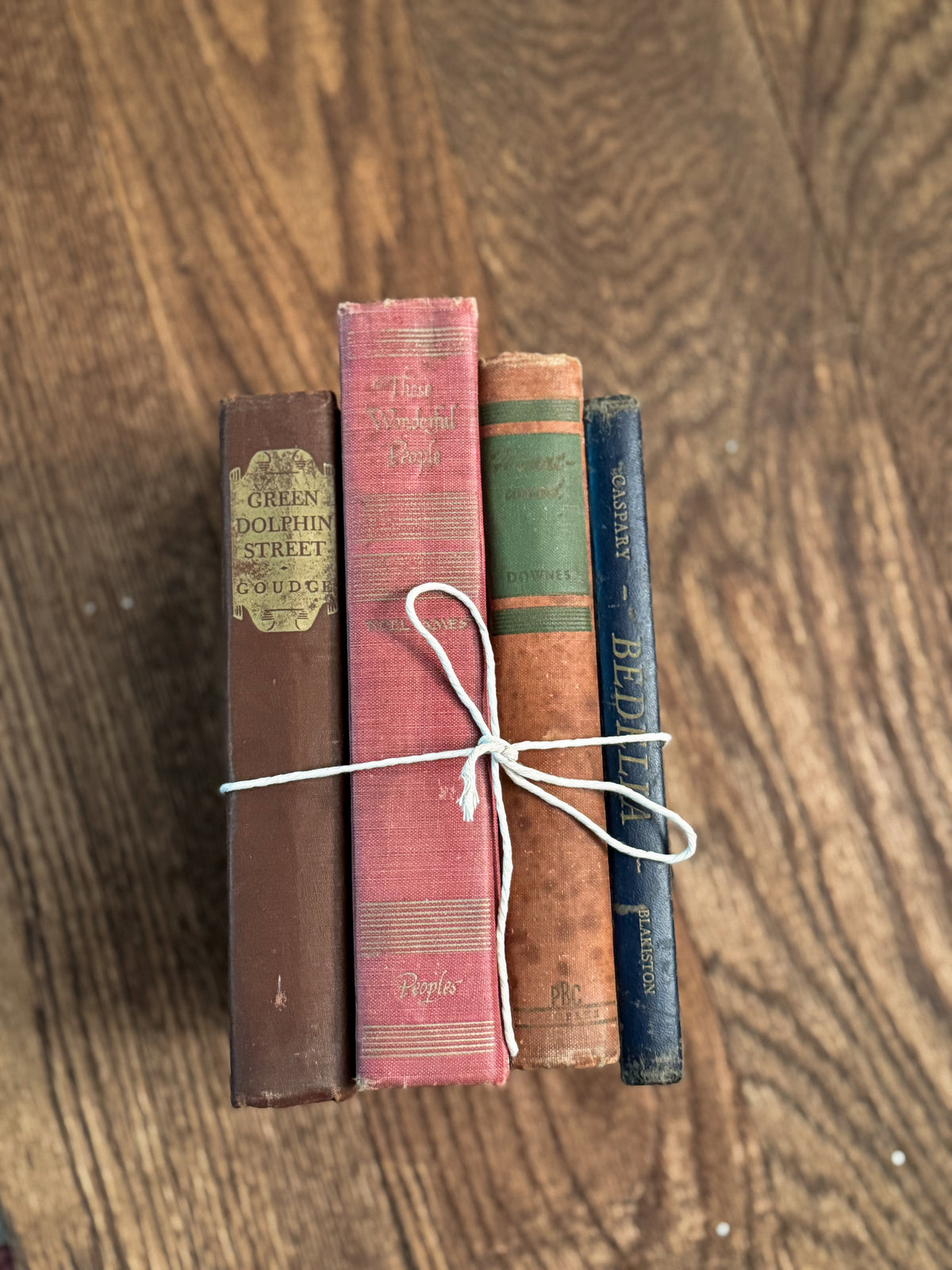 Vintage Hardcover Styling Books Set of 4 | Decorative Books for Shelf & Home Decor