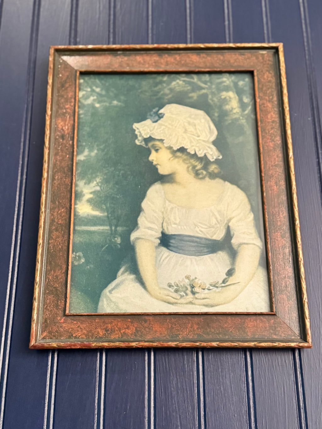 Vintage “Simplicity” Portrait Print after Sir Joshua Reynolds | Dayton Company Framed Art