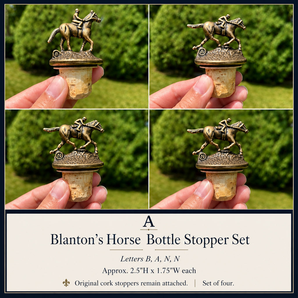 Blanton’s Horse Bottle Stopper Set (B, A, N, N) – Set of 4