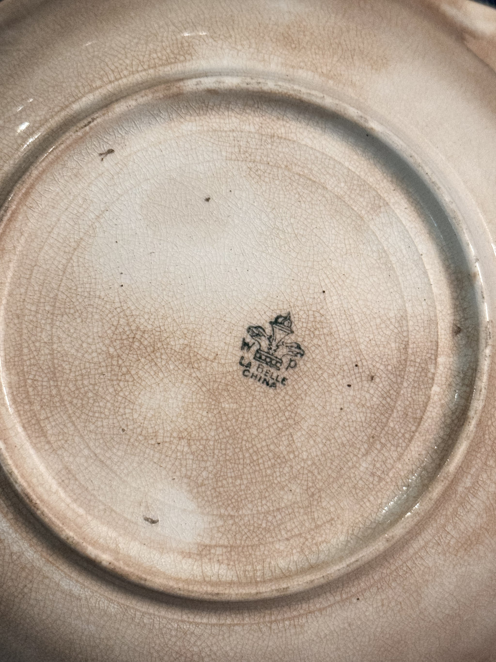 Antique La Belle China Victorian Rose Porcelain Bowl | Wheeling Pottery