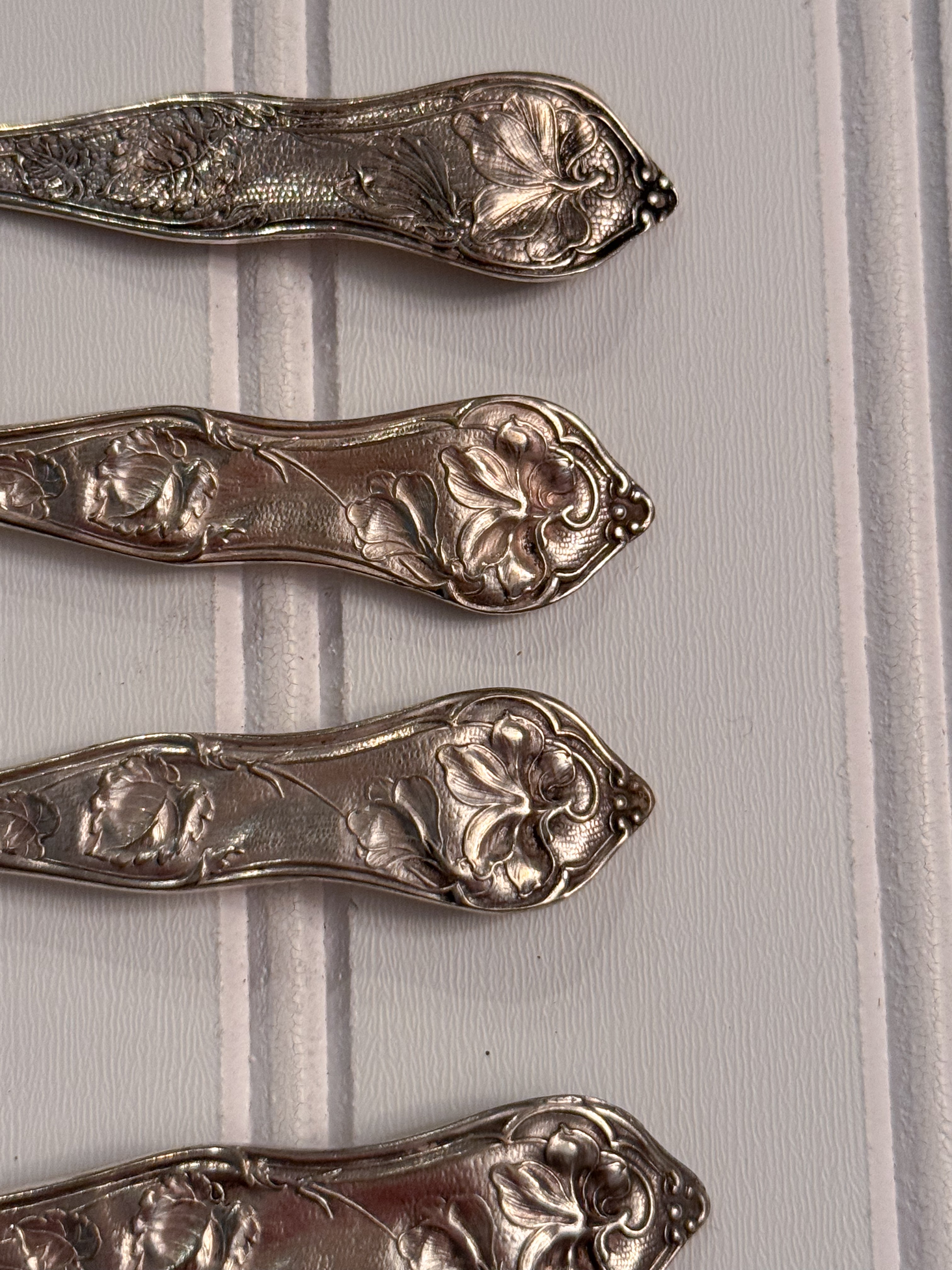 Vintage Silver-Plated Rose Spoons | Set of 6 | Mid-20th Century
