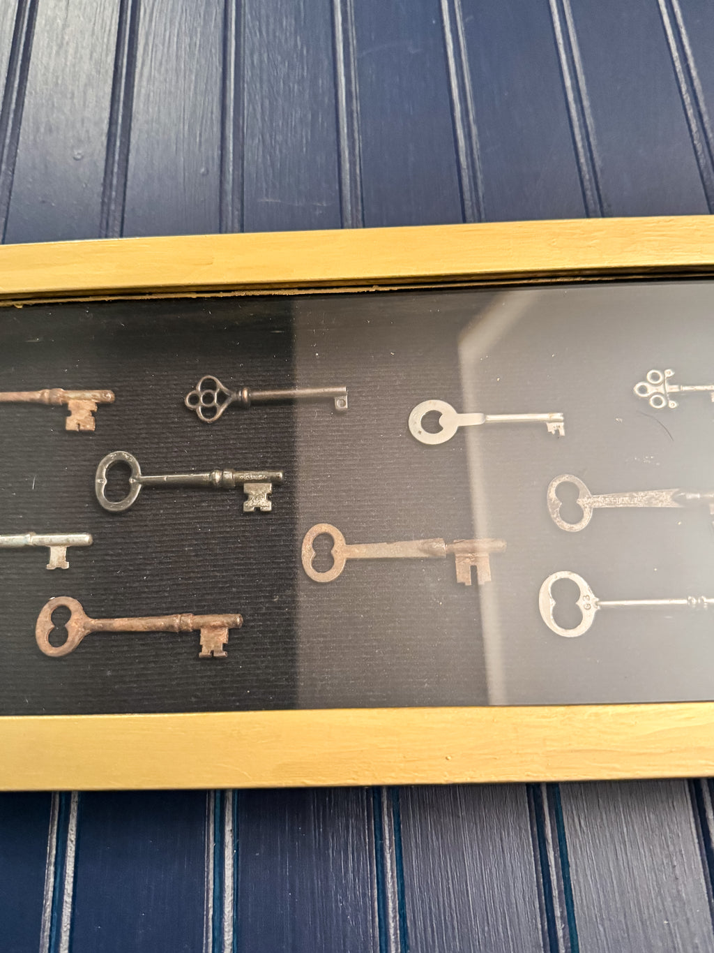 One-of-a-Kind Framed Antique Skeleton Key Collection | 10 Authentic Keys