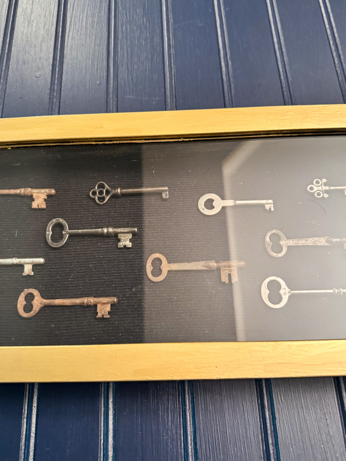 One-of-a-Kind Framed Antique Skeleton Key Collection | 10 Authentic Keys
