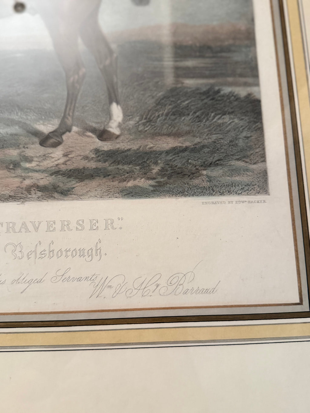Pair of Virginia Metalcrafters Barraud Horsemen Hand-Colored Restrike Engravings