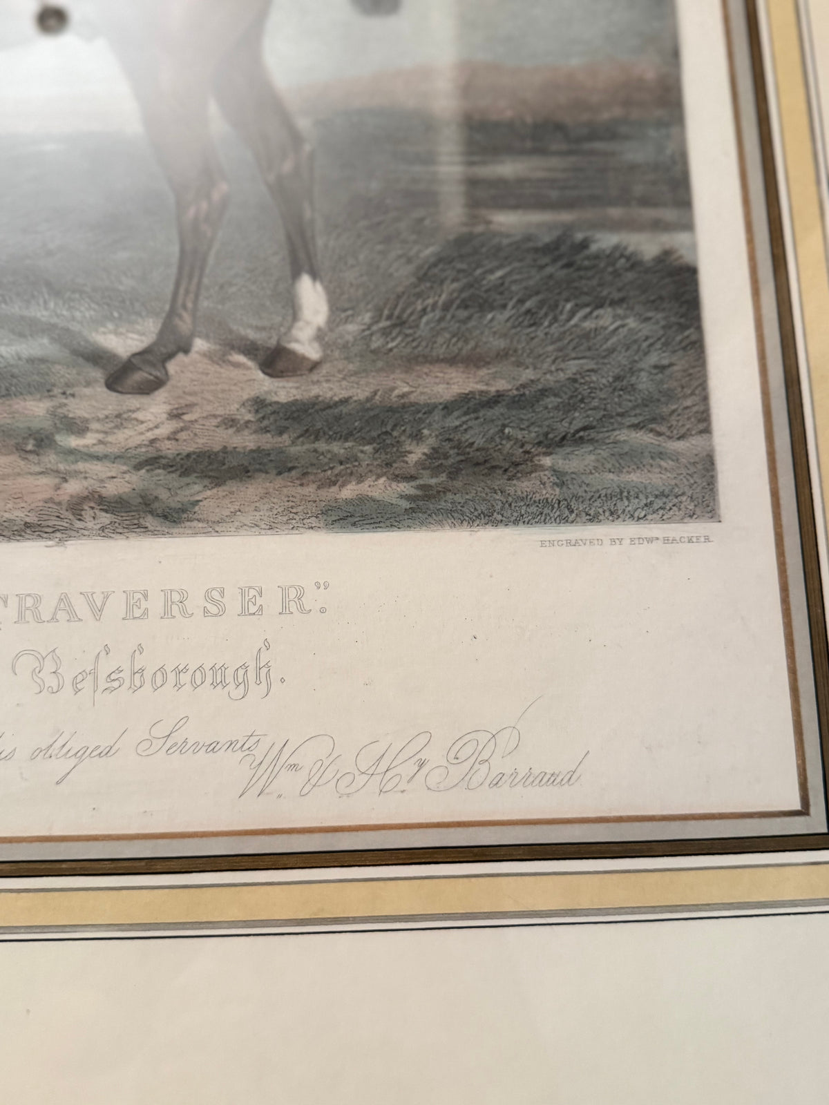 Pair of Virginia Metalcrafters Barraud Horsemen Hand-Colored Restrike Engravings