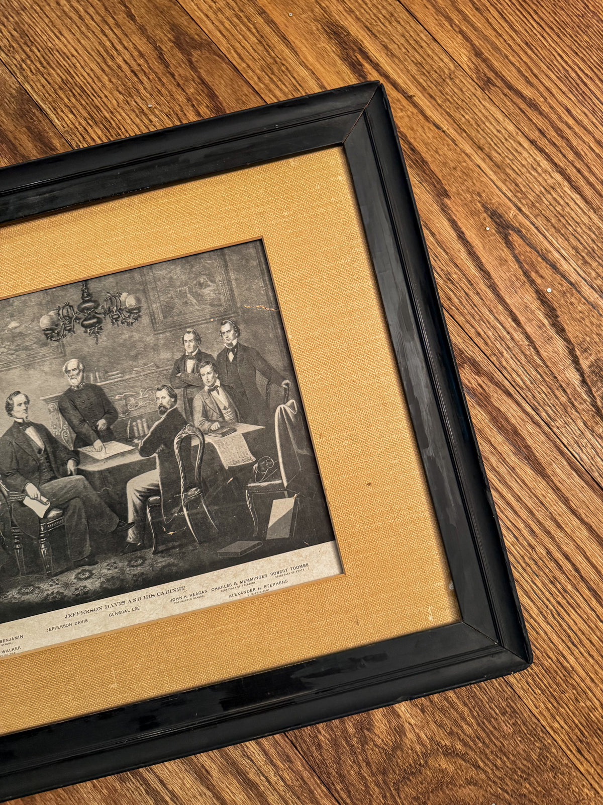 Antique Jefferson Davis and His Cabinet Framed Print | 1904 Historical Americana
