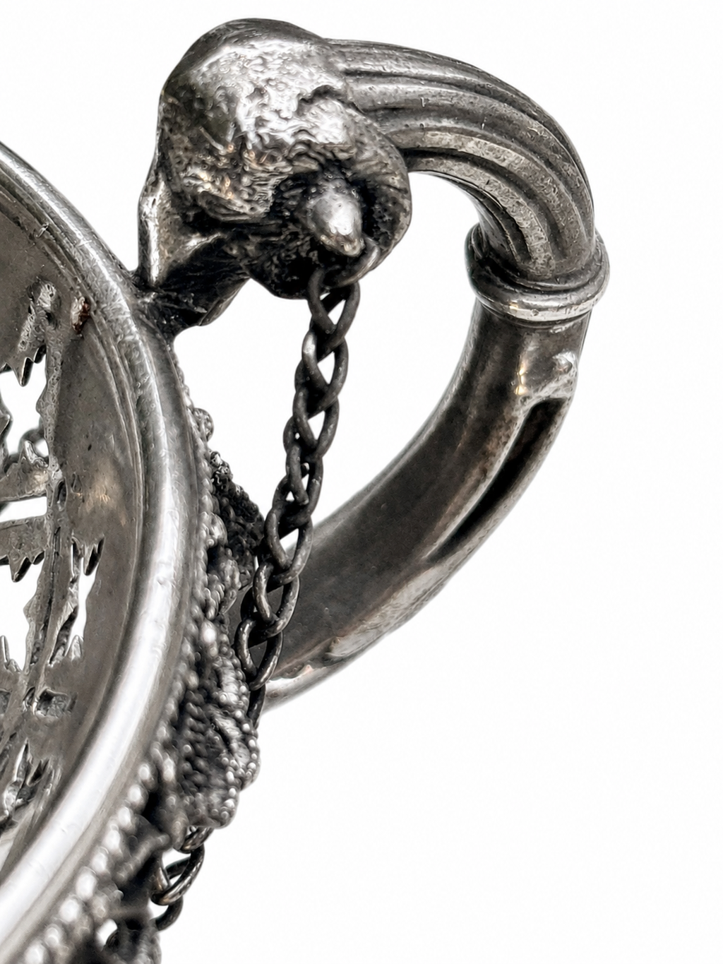 Antique Silverplate Ram’s Head Centerpiece Bowl with Draped Chains | E.G. Webster & Son
