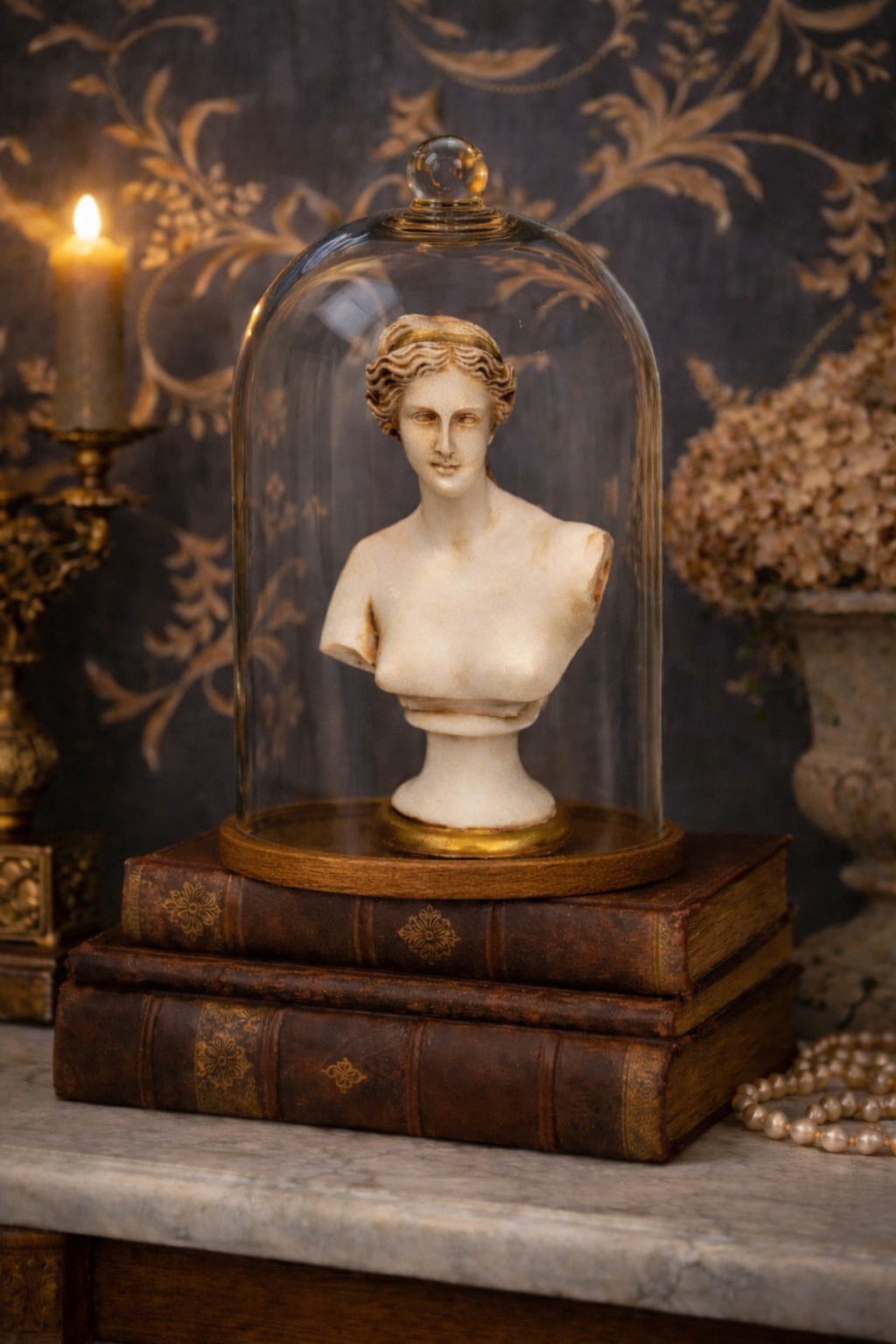 Venus de Milo Bust in Alabastrine with Original Tag