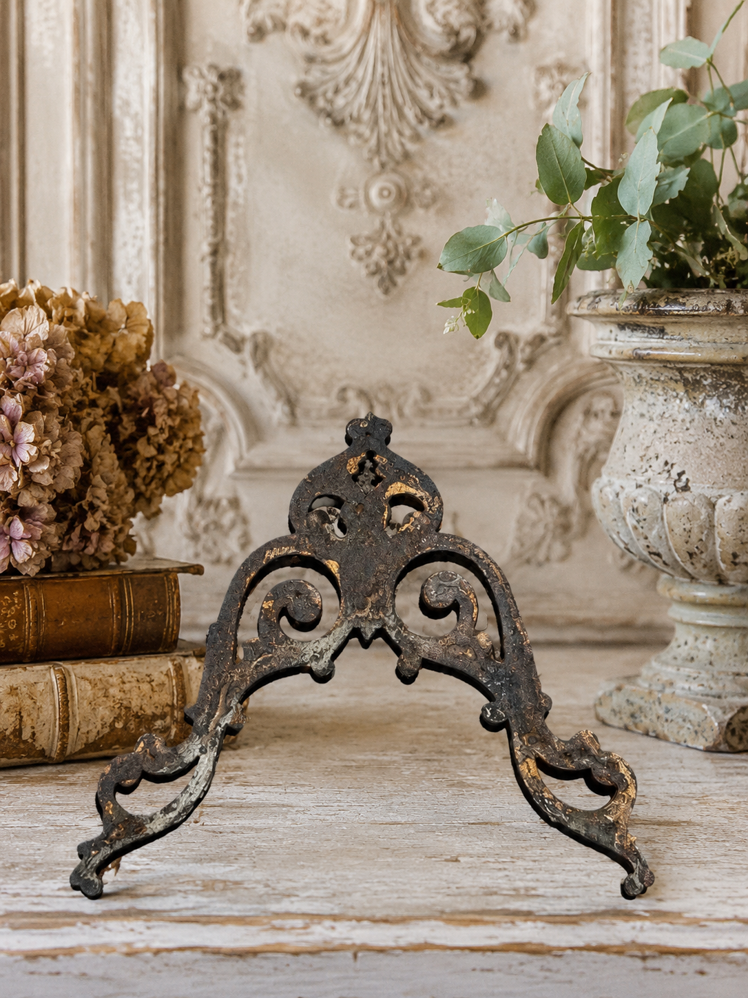 Antique French Ormolu Clock Pediment Fragment | Gilt Bronze Architectural Salvage