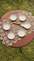 Antique English Gold Trim Butter Pats by A.J. Wilkinson | Set of 6