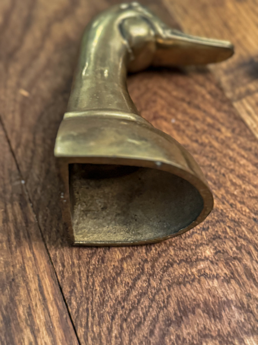 Vintage Brass Duck Bookends | Mid-Century Waterfowl Bookends