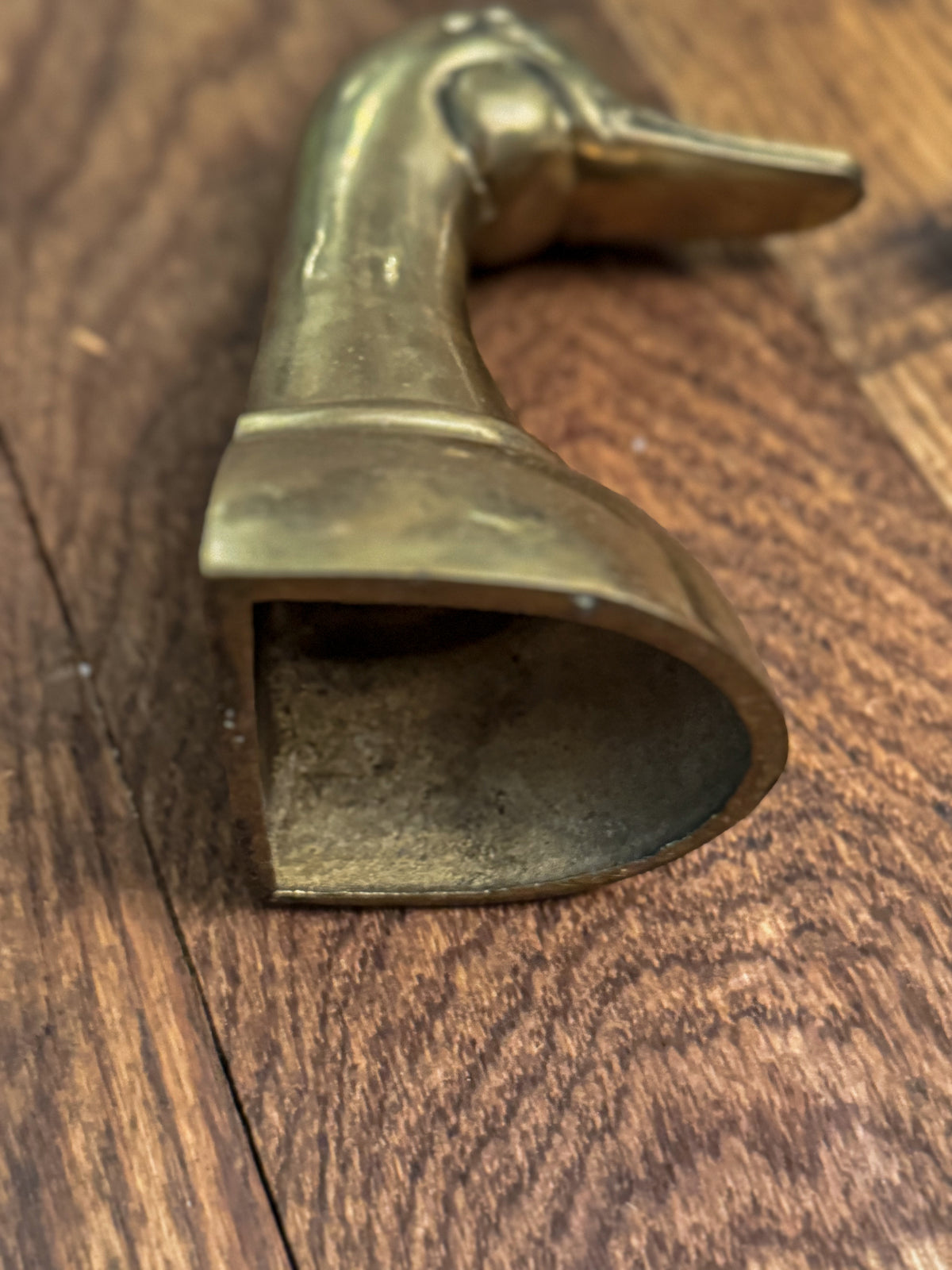 Vintage Brass Duck Bookends | Mid-Century Waterfowl Bookends