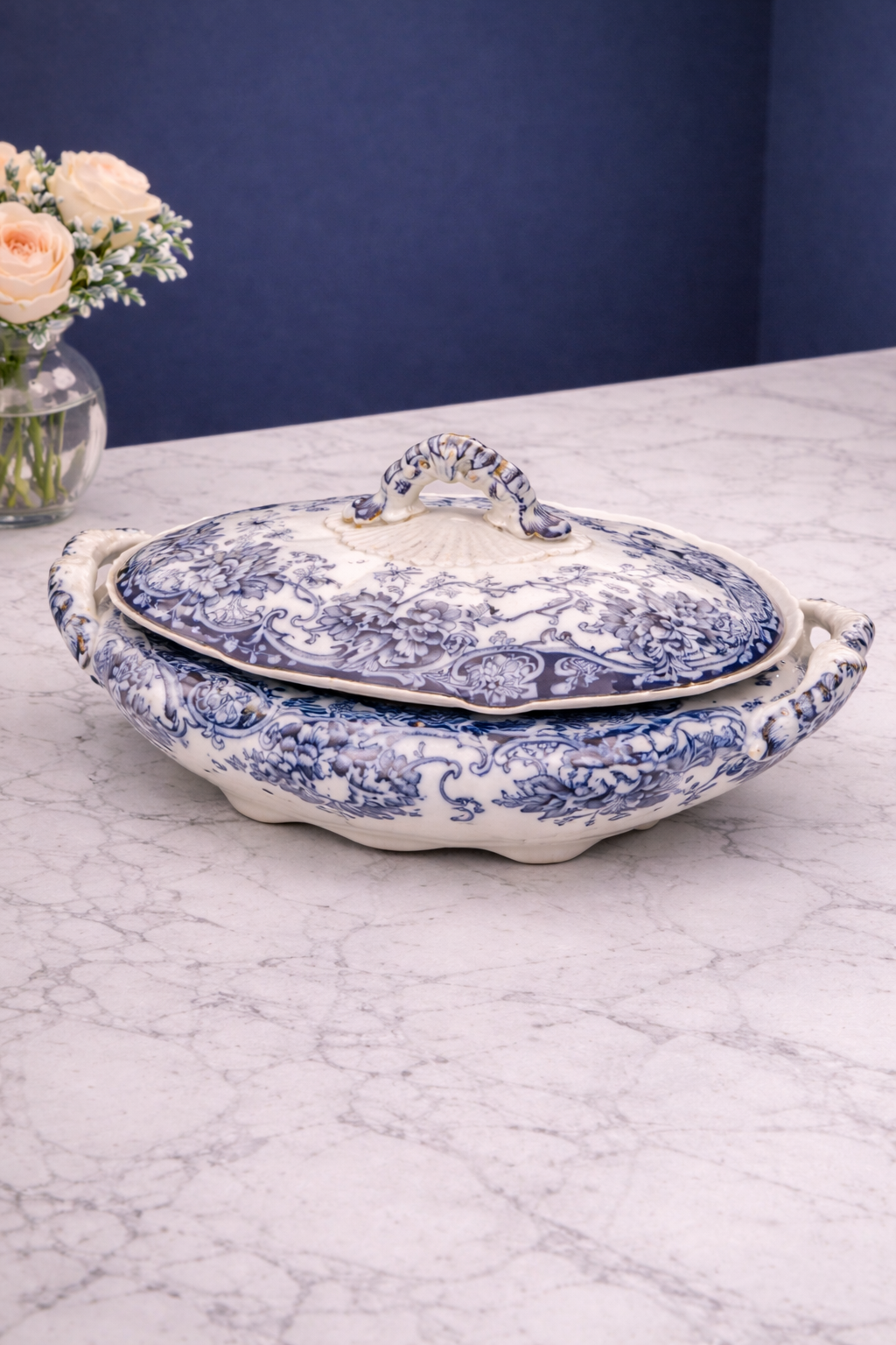 Early 20th C English Lordsware Chatsworth Covered Tureen