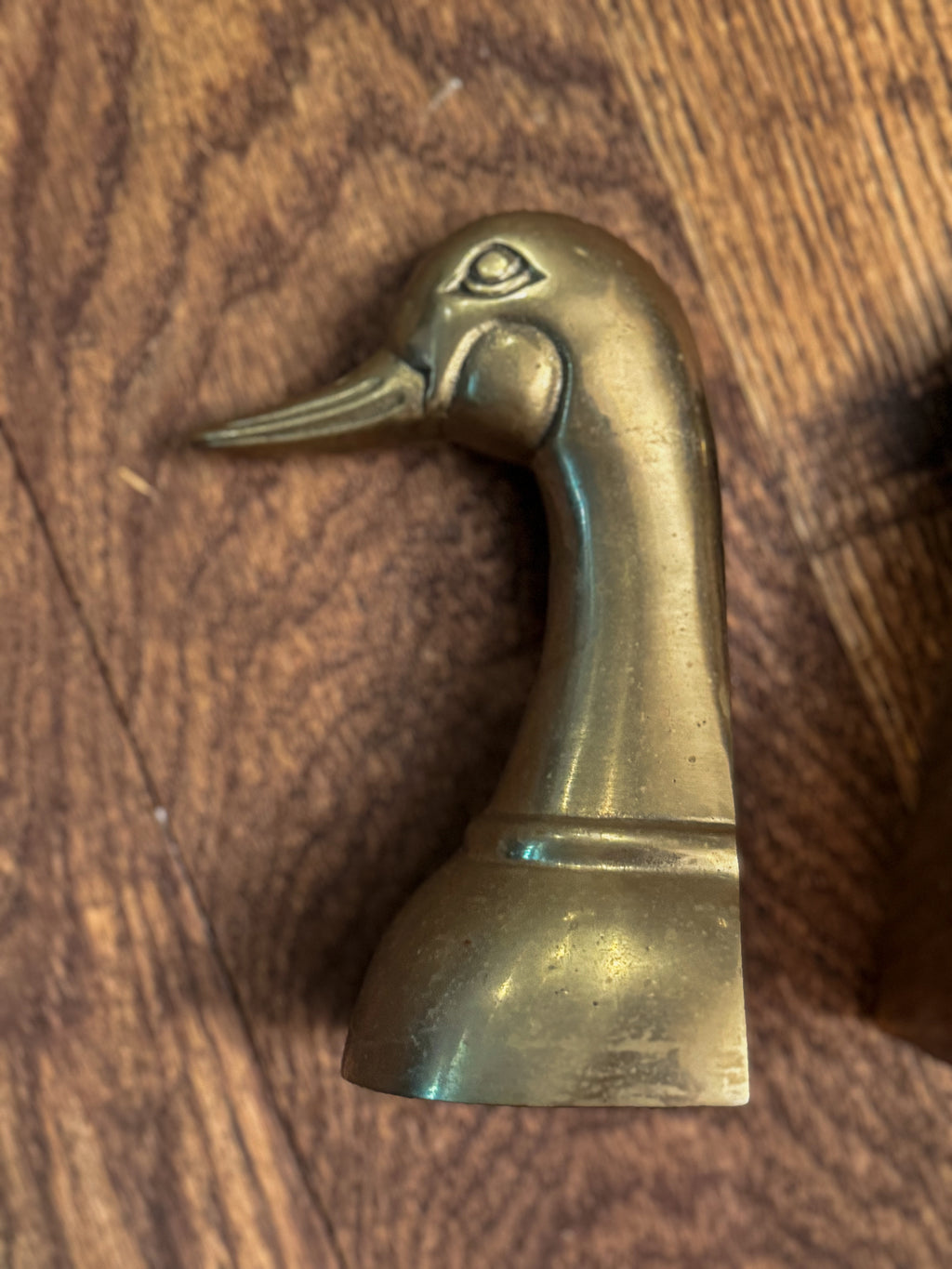 Vintage Brass Duck Bookends | Mid-Century Waterfowl Bookends