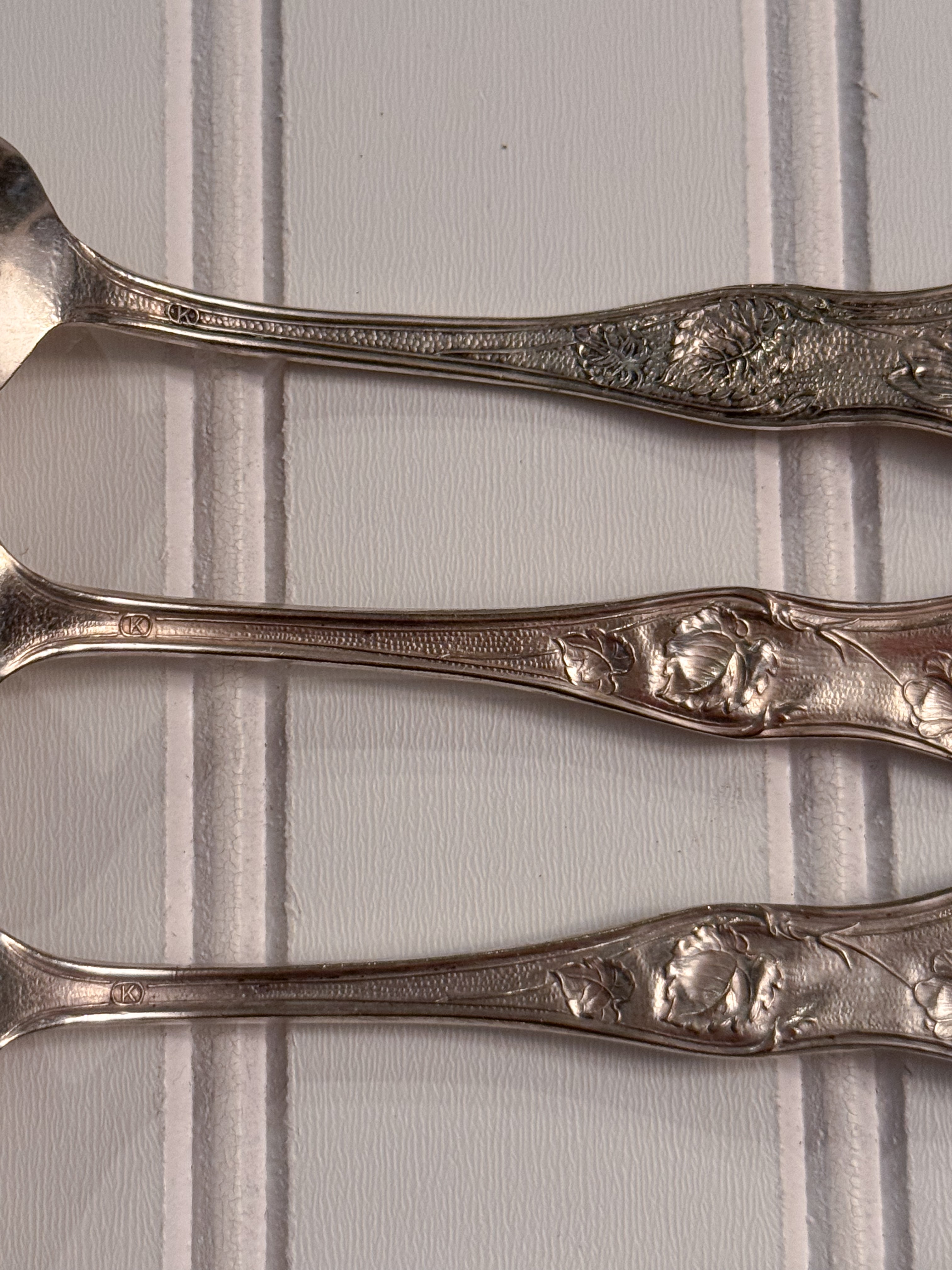 Vintage Silver-Plated Rose Spoons | Set of 6 | Mid-20th Century