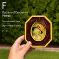 Vintage Duchess of Devonshire Portrait in Faux Tortoiseshell Frame
