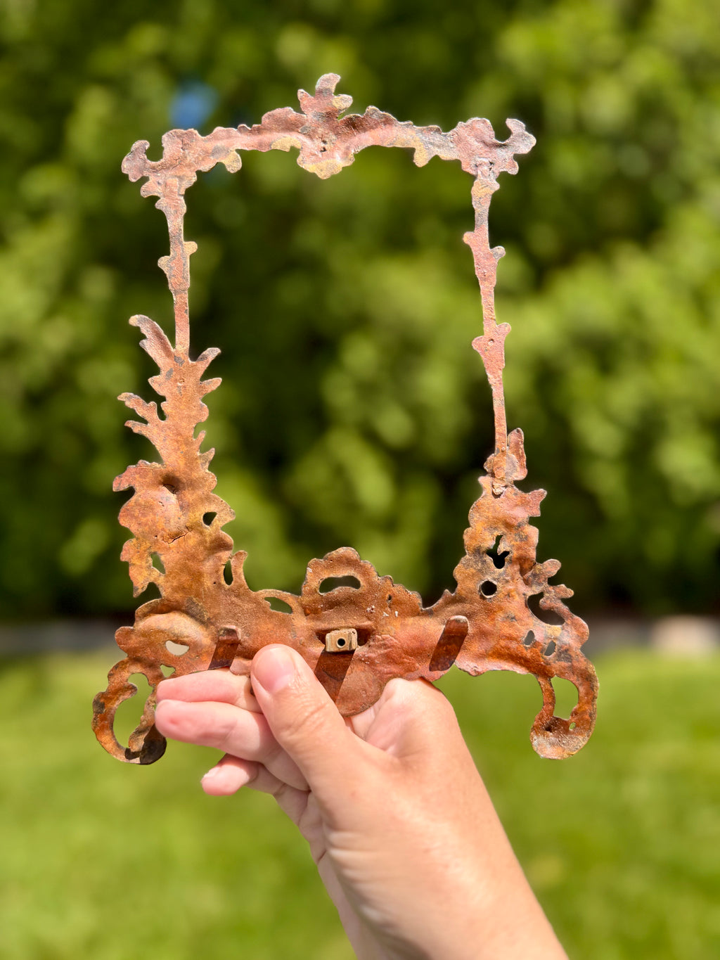Antique French Ormolu Clock Front Frame | Rococo Gilt Bronze Mount | Architectural Fragment