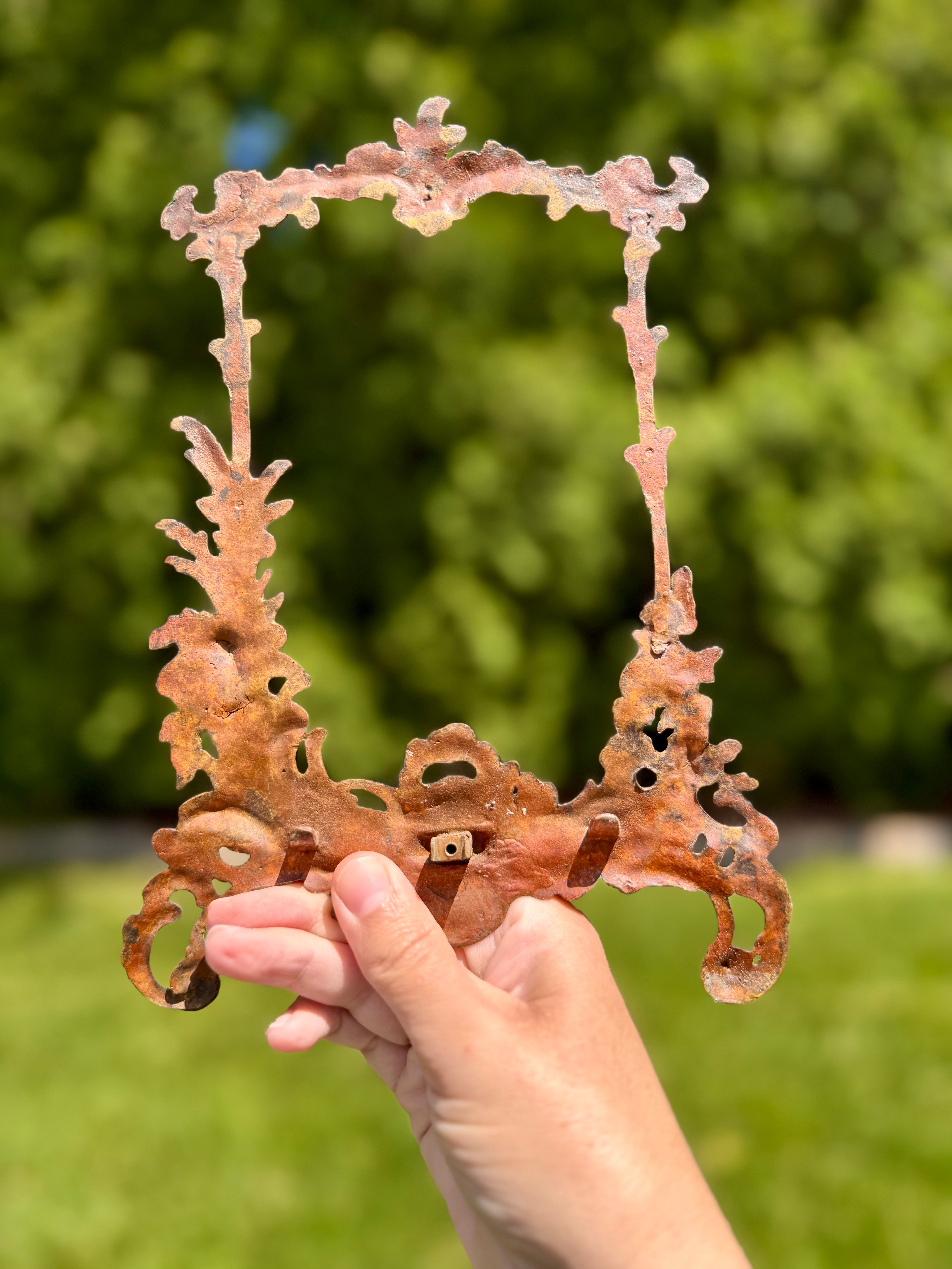 Antique French Ormolu Clock Front Frame | Rococo Gilt Bronze Mount | Architectural Fragment