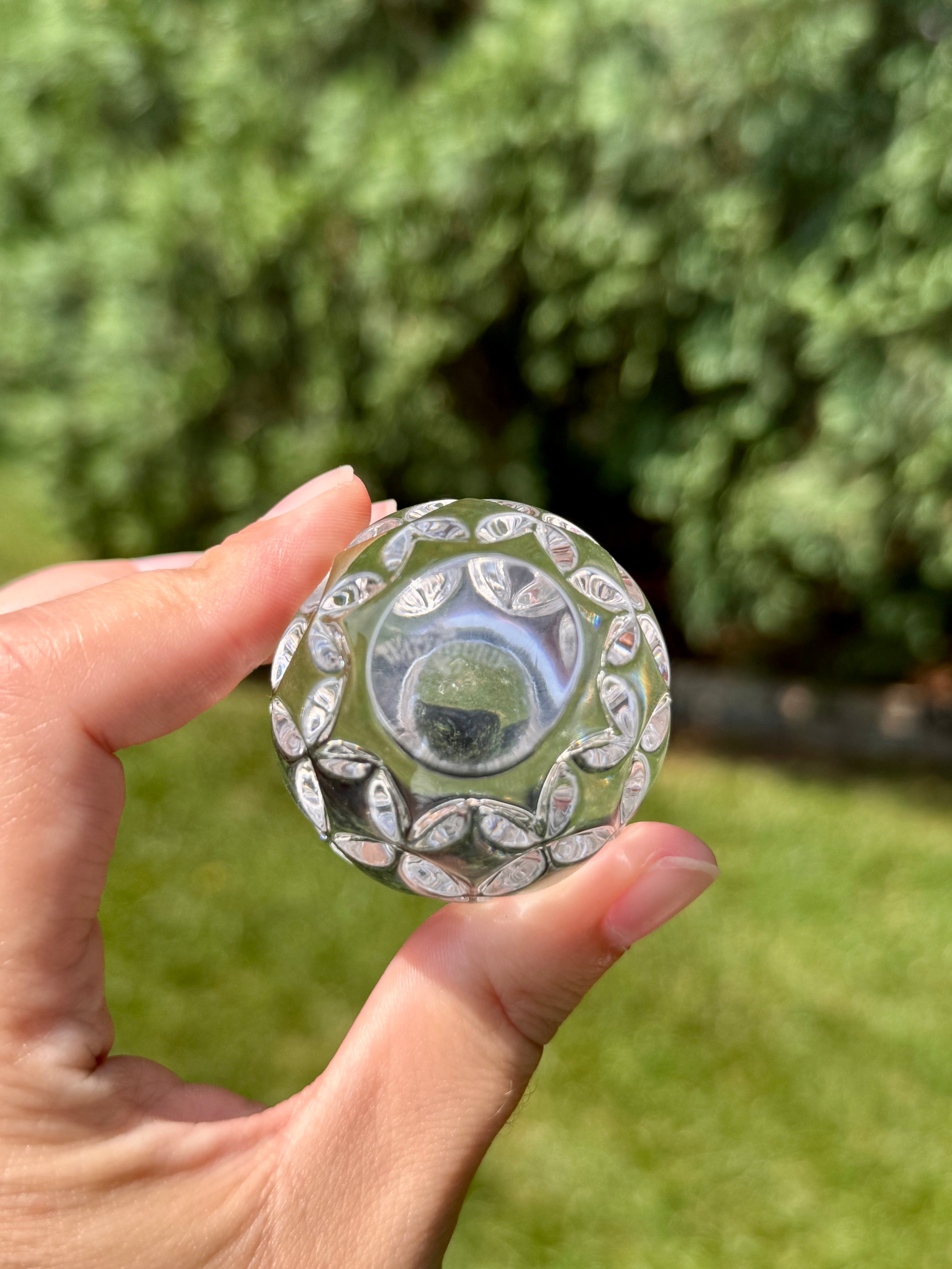 Vintage Waterford Crystal Egg Hand Cooler Paperweight | Made in Ireland | Complete with Original Box & Papers