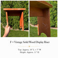Vintage Solid Wood Display Riser