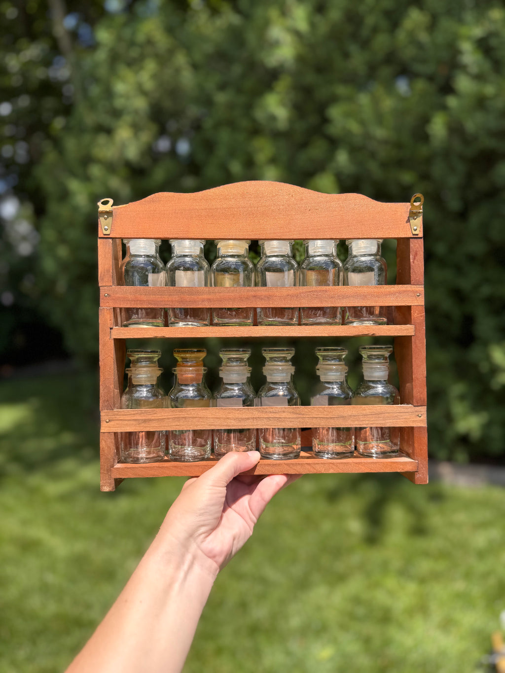 Mid-Century Woodpecker Woodware 12-Piece Spice Rack Set | Made in Japan