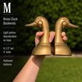 Vintage Brass Duck Bookends | Mid-Century Waterfowl Bookends
