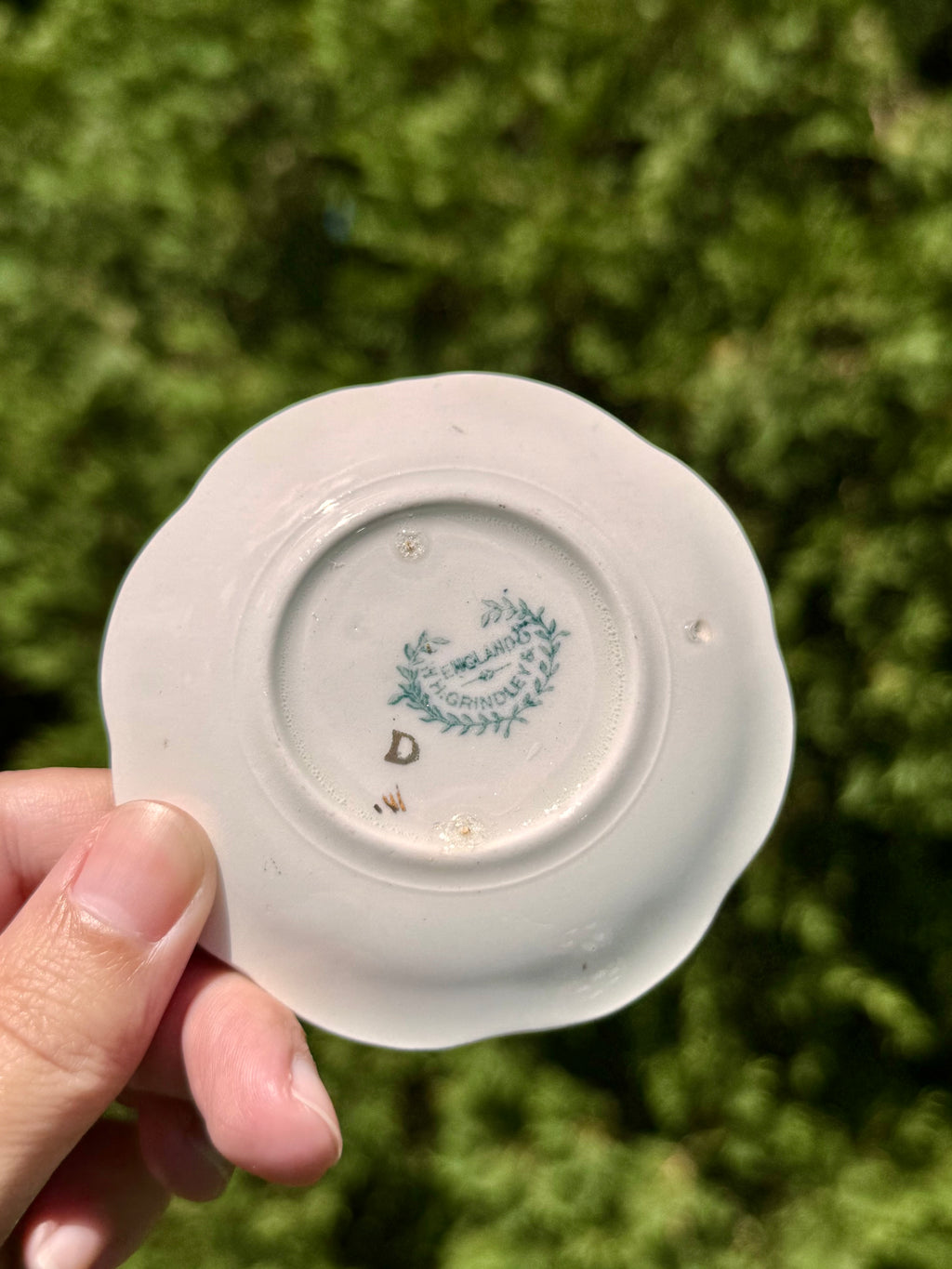 Antique English Gold Trim Butter Pats by A.J. Wilkinson | Set of 6