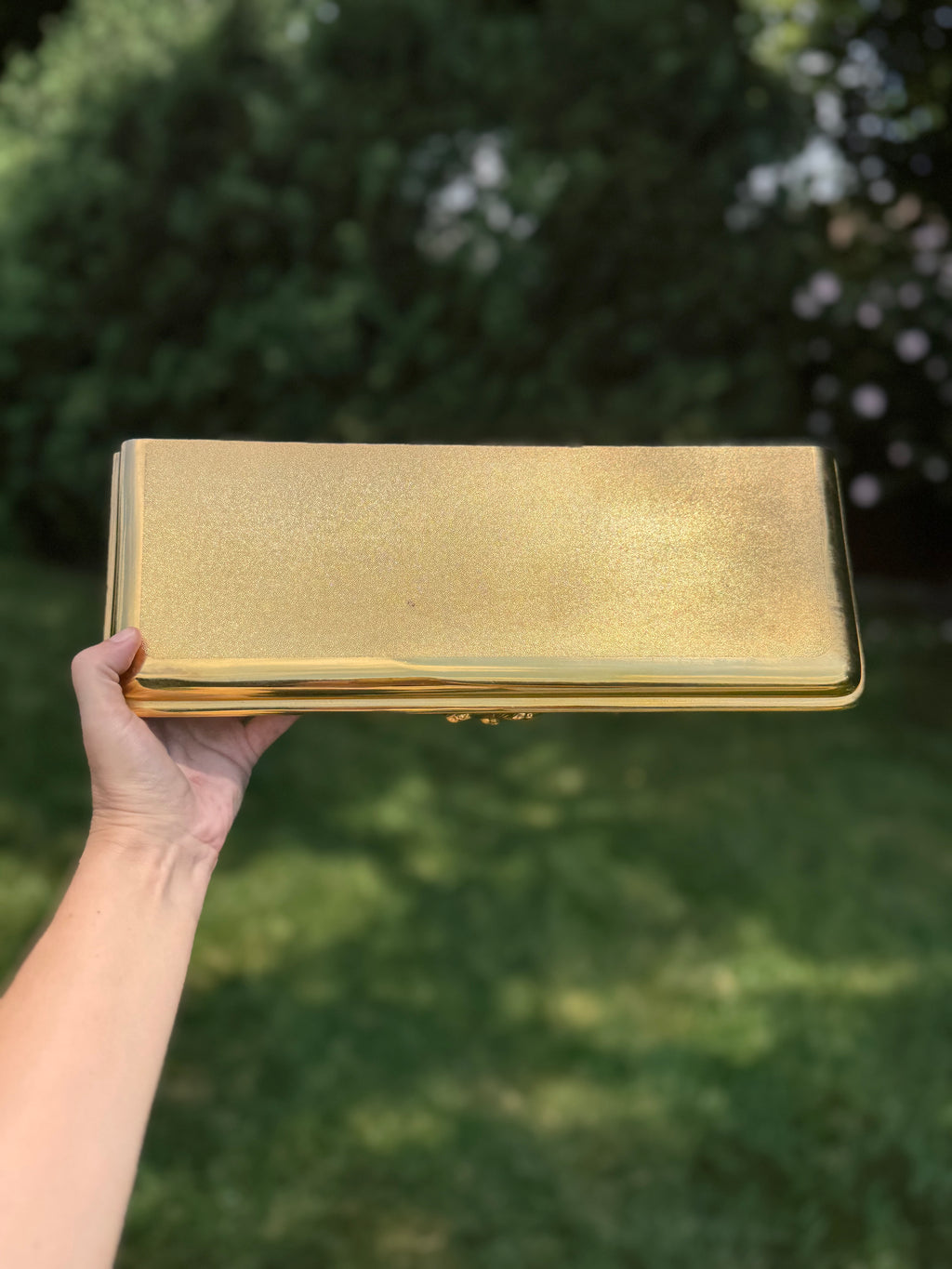 Vintage Syroco Gold Floating Wall Shelf | Mid-Century Hollywood Regency Shelf