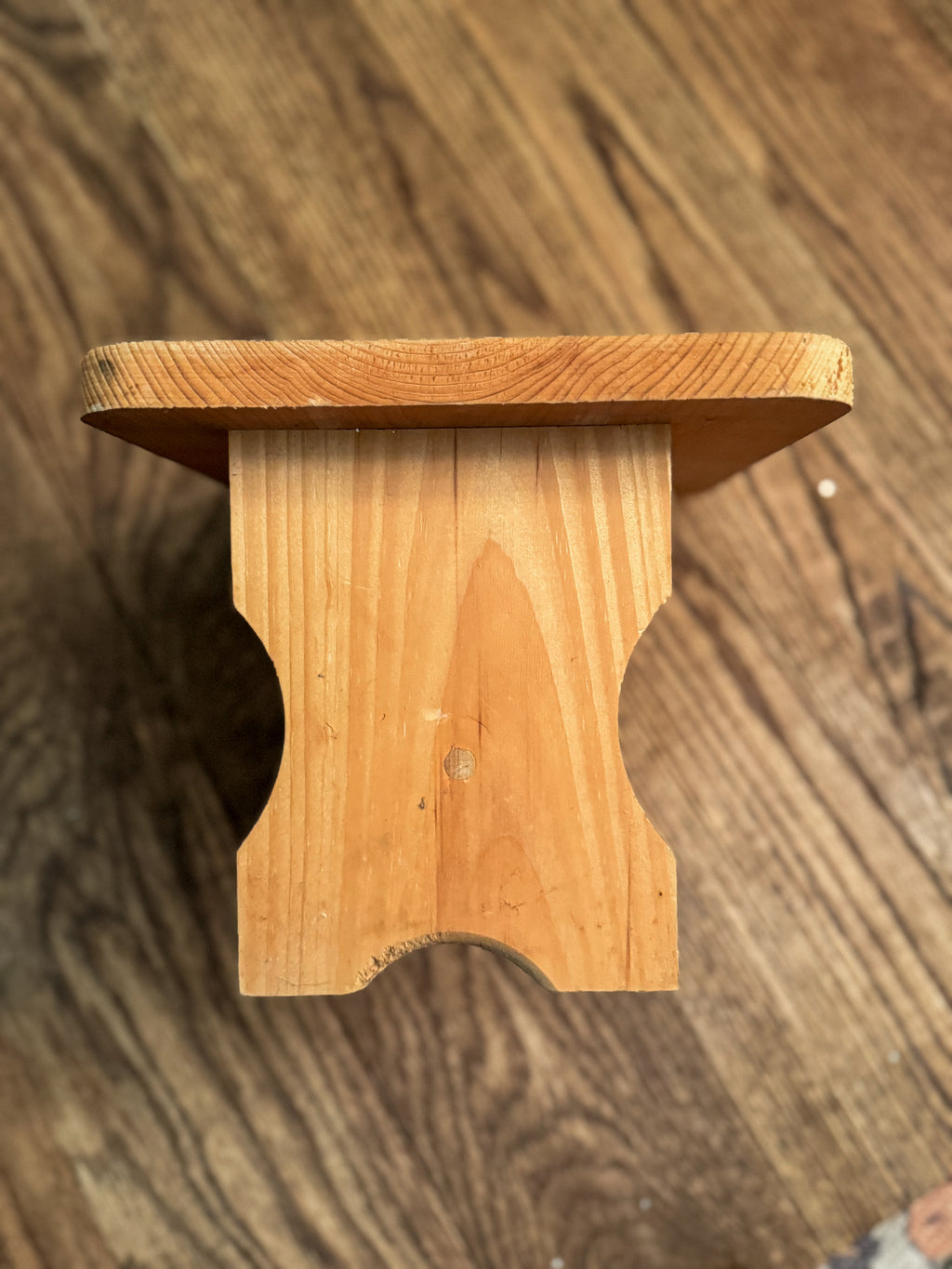 Vintage Wooden Riser Stool | Natural Wood Display Stand
