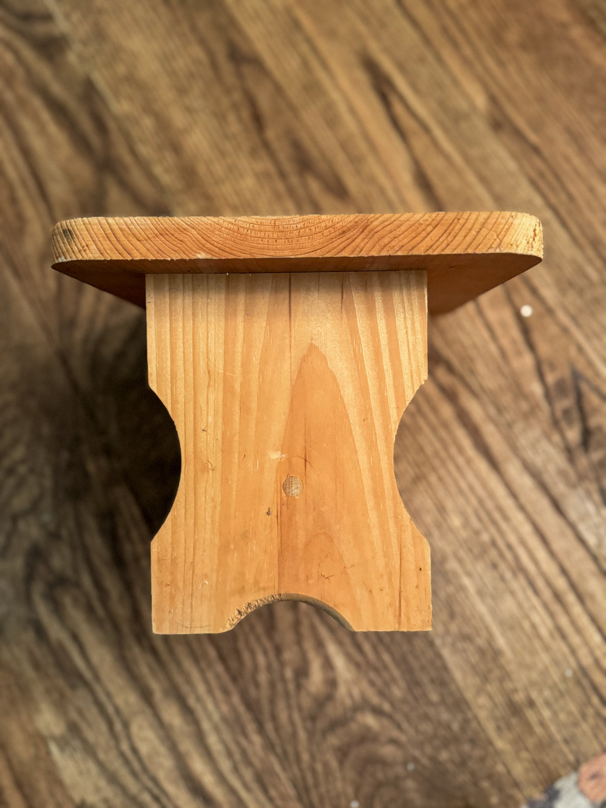 Vintage Wooden Riser Stool | Natural Wood Display Stand