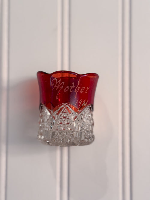 1921 Ruby Flash “Mother” Toothpick Holder