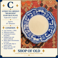 Antique W.H. Grindley Melbourne Flow Blue 10-Inch Plate with Wall Hanger | Victorian Staffordshire