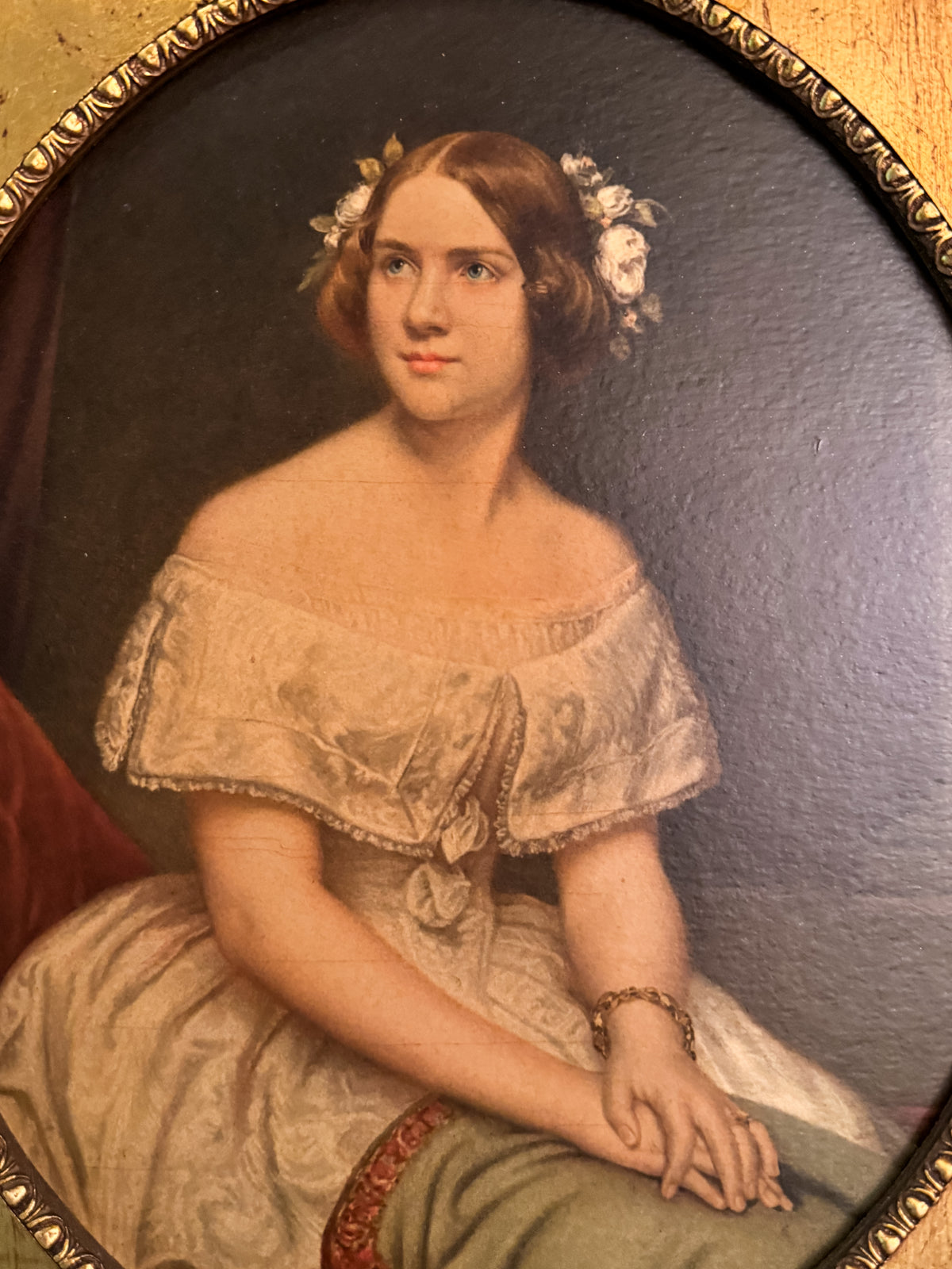 Vintage Jenny Lind Oil-Art Portrait Print | After Eduard Magnus