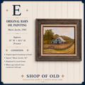Original Barn Oil Painting by Marie Jacobs (1982) | Signed Framed Americana Landscape