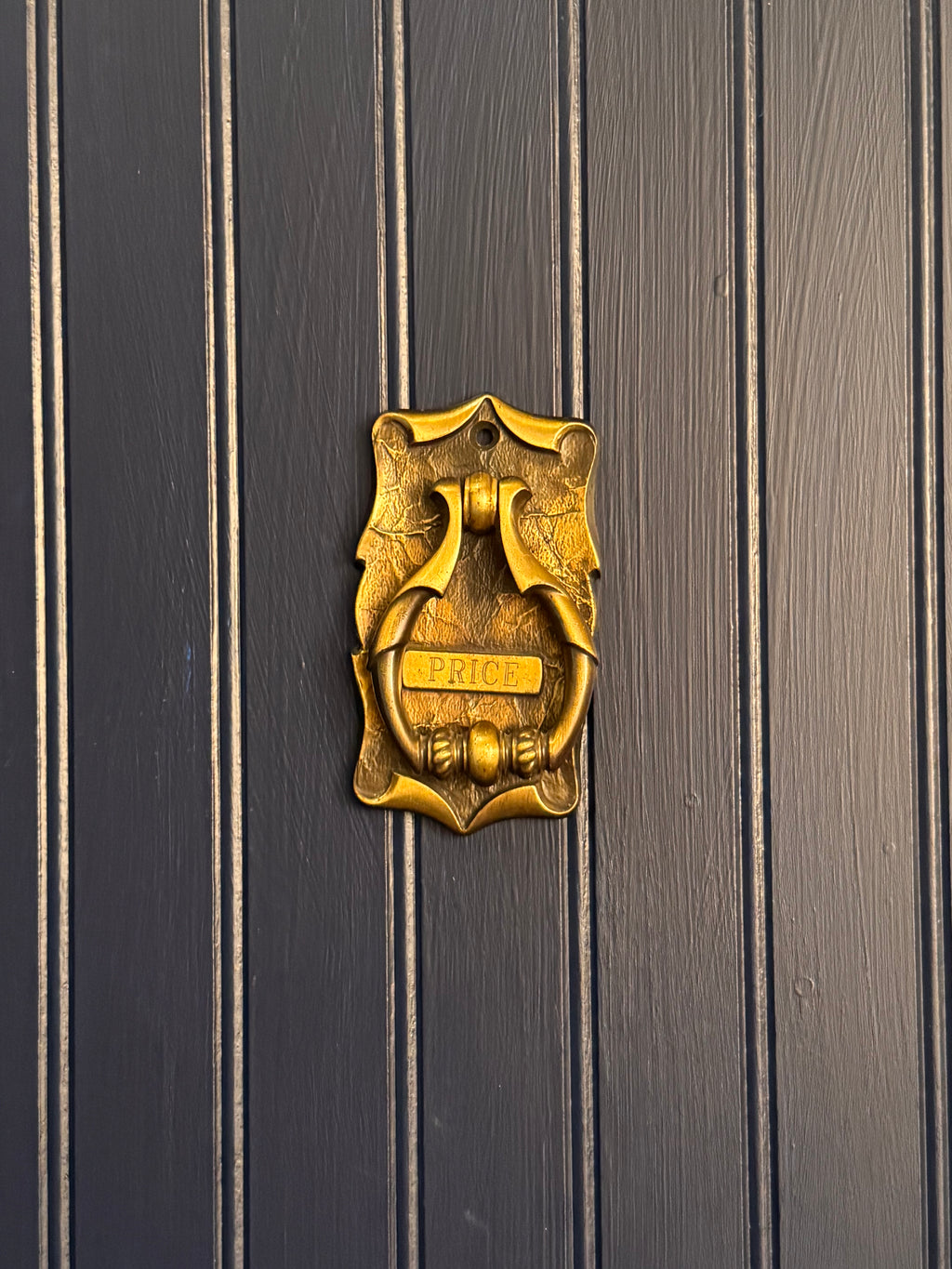 Vintage Cast Metal Personalized “PRICE” Door Knocker