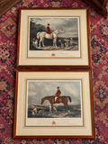 Pair of Virginia Metalcrafters Barraud Horsemen Hand-Colored Restrike Engravings