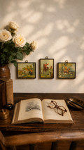Vintage Stevens Sporting Plaque Trio | Berwick Hunt, Tally Ho & The Death | English Equestrian Wall Hangings