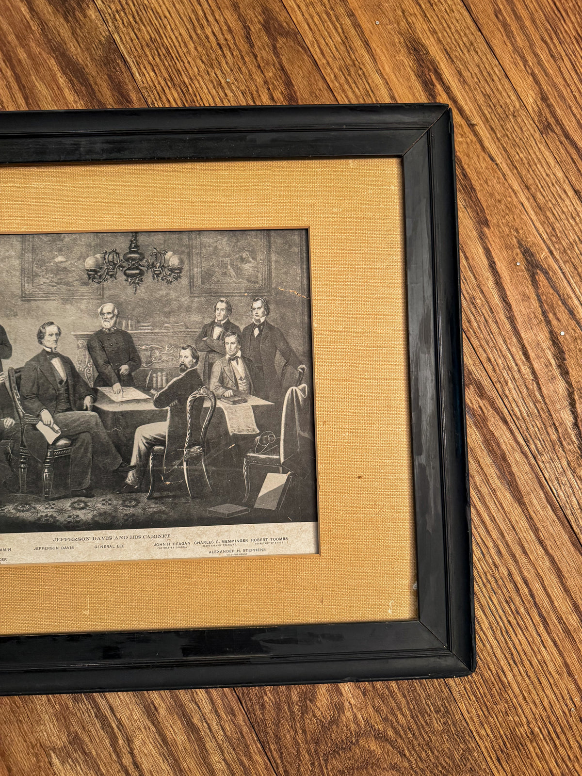 Antique Jefferson Davis and His Cabinet Framed Print | 1904 Historical Americana