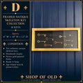 One-of-a-Kind Framed Antique Skeleton Key Collection | 10 Authentic Keys