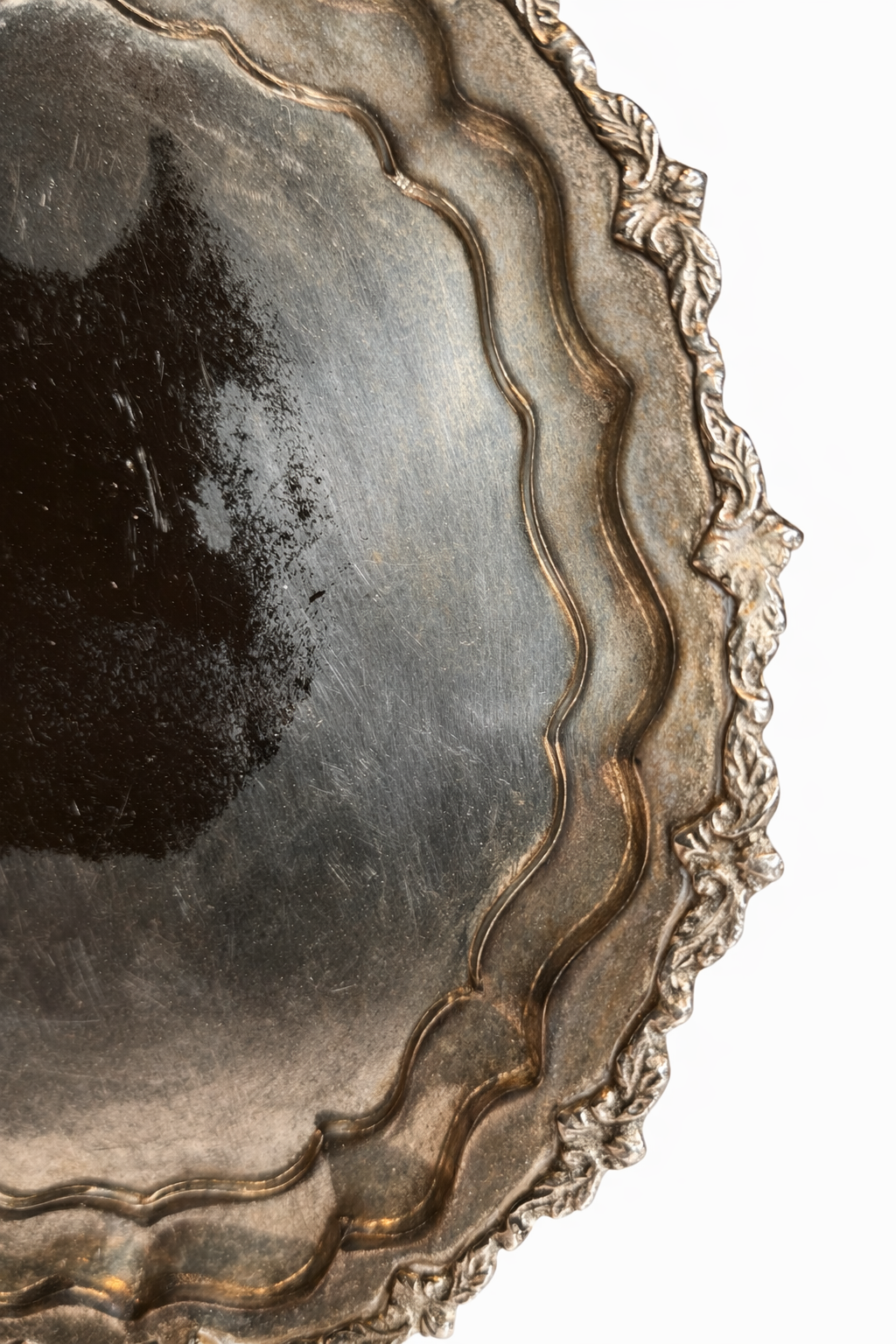 Collected Silverplate Riser with Ornate Feet, 10.5”