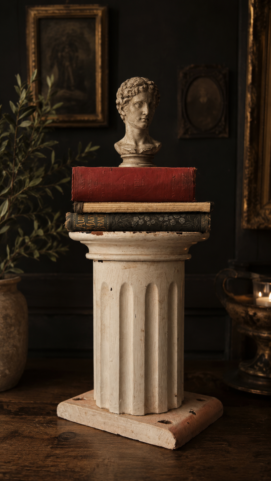 Antique Salvaged Victorian Wooden Column Pedestal Riser