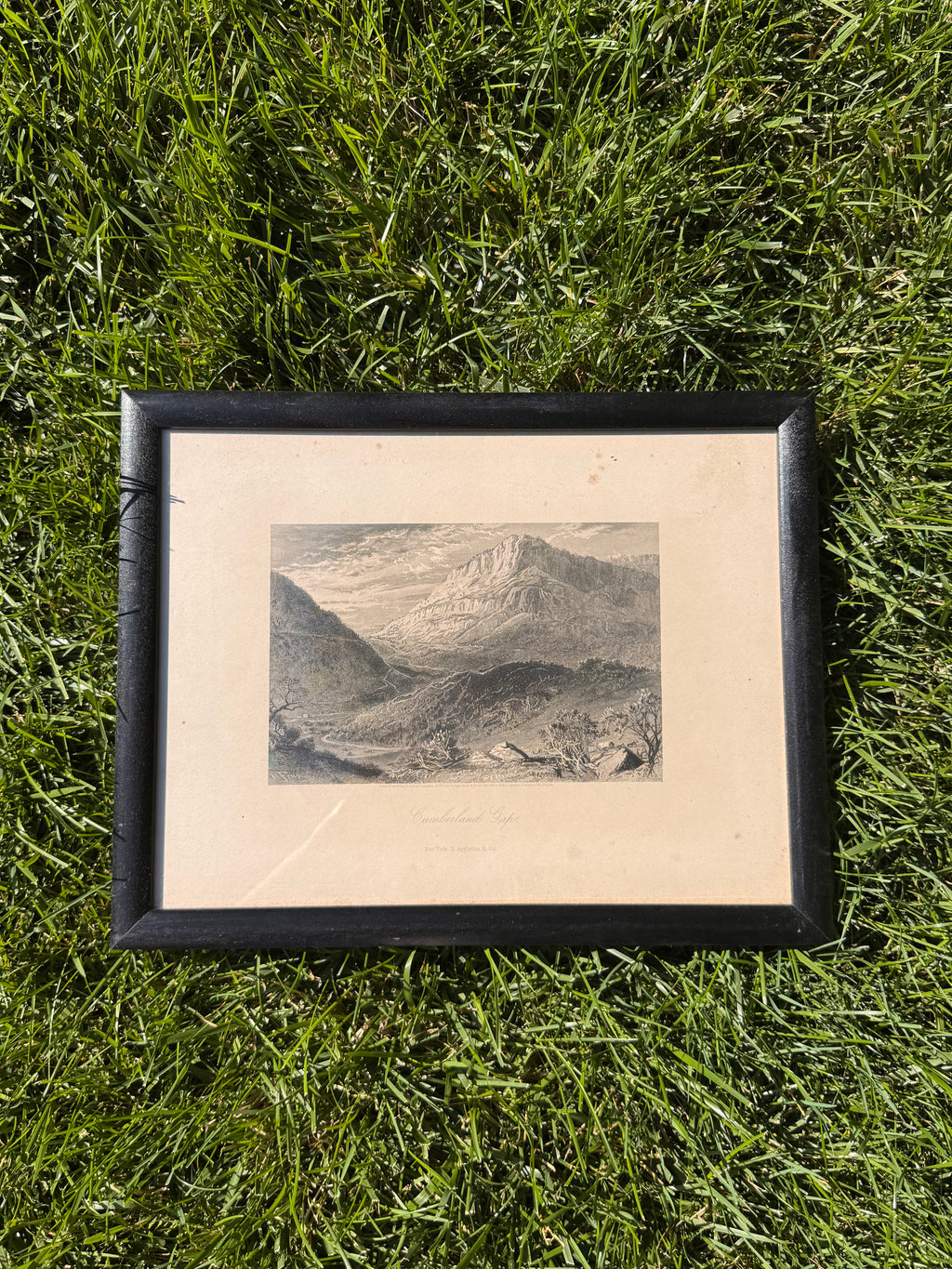 Antique Cumberland Gap Steel Engraving | Harry Fenn | Picturesque America | Professionally Framed Landscape
