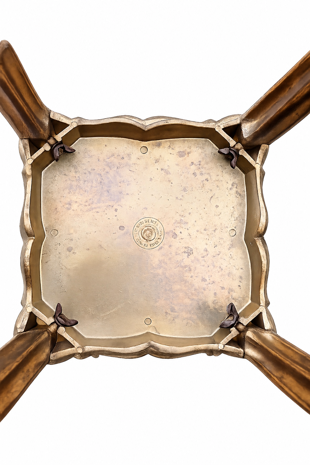 Italian Florentine Giltwood Side Table — Hollywood Regency Riser, Hand-Painted