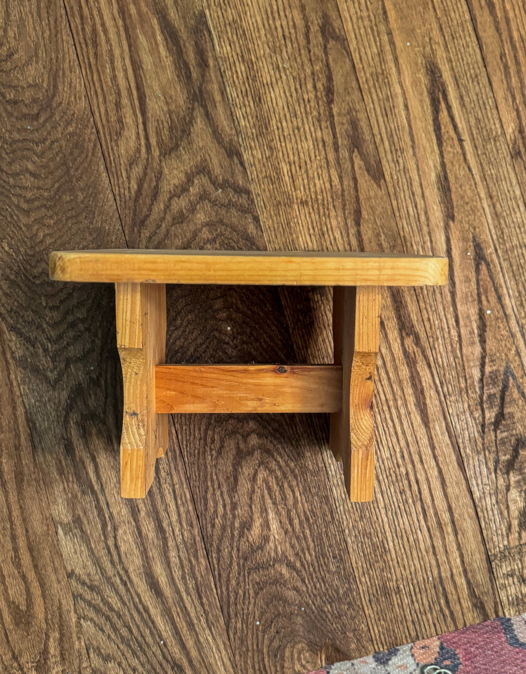 Vintage Wooden Riser Stool | Natural Wood Display Stand