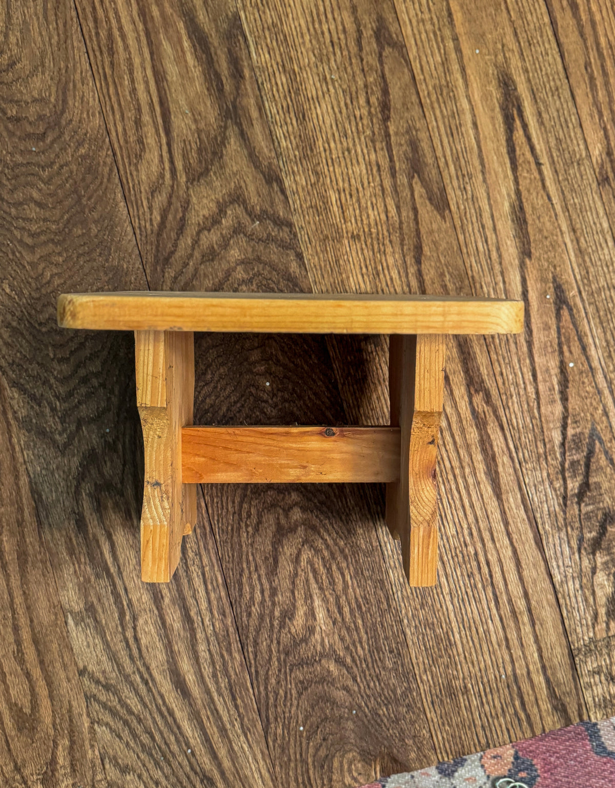 Vintage Wooden Riser Stool | Natural Wood Display Stand