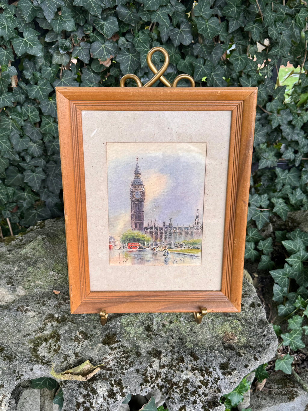 Original Big Ben London Watercolor | Framed English Cityscape | Signed “Likely Asierio”￼